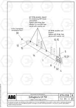 86571 Tamper knife edge with heat for extension VDT-V 78 ETC ATT. SCREED 2,5 - 9,0 M ABG6820, ABG7820/ABG7820B, Volvo Construction Equipment