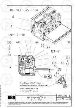 69987 Extension screed VDT-V 78 GTC ATT. SCREEDS 2,5 - 9,0M AGB8820, AGB8820B, Volvo Construction Equipment