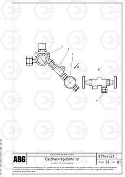 66524 Gasbottle connection MB 120 ATT. SCREEDS 3,0 -16,0M ABG9820, Volvo Construction Equipment