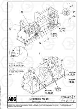 76117 Tamper for extendable screed VDT-V 78 ETC ATT. SCREED 2,5 - 9,0 M ABG8820/ABG8820B, Volvo Construction Equipment