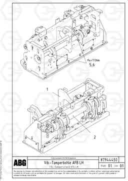 80116 Vibrator for extendable screed VDT-V 78 ETC ATT. SCREED 2,5 - 9,0 M ABG6820, ABG7820/ABG7820B, Volvo Construction Equipment