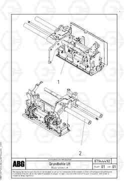 80616 Screed guide for basic screed VDT-V 78 ETC ATT. SCREED 2,5 - 9,0 M ABG8820/ABG8820B, Volvo Construction Equipment