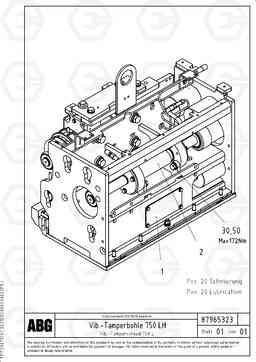 78215 Vibratory -tamper screed for extension VDT-V 78 ETC ATT. SCREED 2,5 - 9,0 M ABG8820/ABG8820B, Volvo Construction Equipment