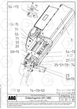 73197 Final assembly part for basic and extendable screed VDT-V 88 ETC ATT. SCREEDS 3,0 - 9,0M ABG8820, ABG8820B, Volvo Construction Equipment