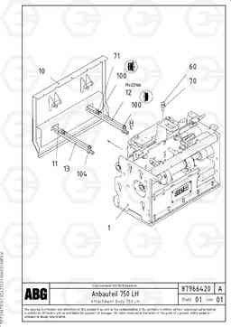 85702 Extension VB 78 GTC ATT. SCREEDS 2,5 - 9,0M ABG5820/6820/7820/7820B, Volvo Construction Equipment