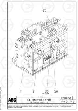 71949 Vib.-tamperscreed for extension VDT-V 78 GTC ATT. SCREEDS 2,5 - 9,0M AGB8820, AGB8820B, Volvo Construction Equipment