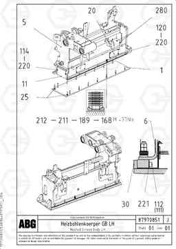 67775 Heated body for basic screed VB 88 GTC ATT. SCREEDS 3,0 - 9,0M ABG6870, Volvo Construction Equipment