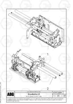 74010 Basic screed VDT-V 88 GTC ATT. SCREEDS 3,0 - 9,0M ABG7820/ABG780B, Volvo Construction Equipment