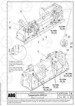 74348 Tamper for extendable screed VDT-V 88 GTC ATT. SCREEDS 3,0 - 9,0M ABG8820/ABG8820B, Volvo Construction Equipment