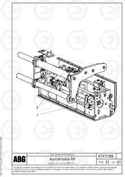 77337 Extendable screed VDT-V 88 GTC ATT. SCREEDS 3,0 - 9,0M ABG9820, Volvo Construction Equipment