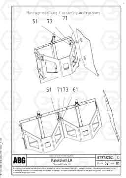 90784 Channel plate for extension VB 79 ETC ATT. SCREEDS 2,5 - 9,0M ABG7820, ABG7820B, Volvo Construction Equipment