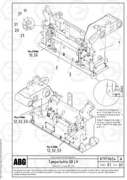 79287 Vib.-tamperscreed for basic screed VB 78 GTC ATT. SCREEDS 2,5 - 9,0M ABG5770, ABG5870, ABG6870, Volvo Construction Equipment