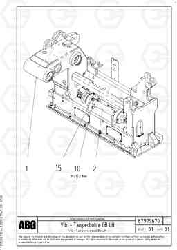 73354 Vib.-tamperscreed for basic screed VB 78 GTC ATT. SCREEDS 2,5 - 9,0M ABG5820/6820/7820/7820B, Volvo Construction Equipment