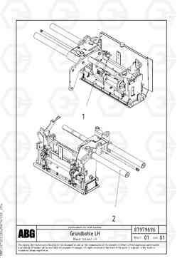 73121 Basic screed VB 78 GTC ATT. SCREEDS 2,5 - 9,0M ABG5820/6820/7820/7820B, Volvo Construction Equipment