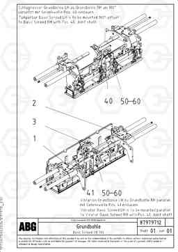 76902 Basic screed VB 78 GTC ATT. SCREEDS 2,5 - 9,0M ABG5770, ABG5870, ABG6870, Volvo Construction Equipment