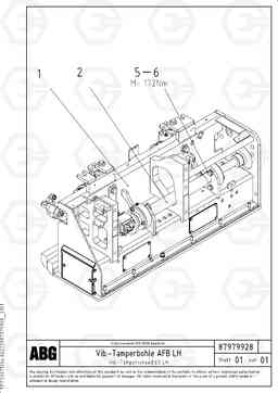 70574 Vib.-tamperscreed for extendable screed VDT-V 78 GTC ATT. SCREEDS 2,5 - 9,0M AGB8820, AGB8820B, Volvo Construction Equipment