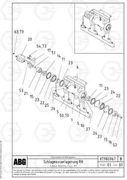 80640 Adjustable bearing for tamper/basic screed VB 30 ATT. SCREEDS 1,5 - 4,0M ABG2820, Volvo Construction Equipment