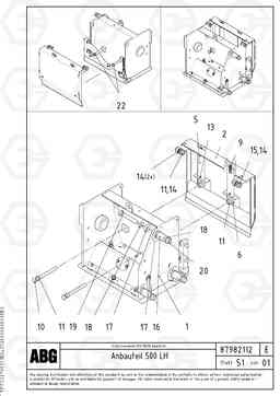 79825 Attachment part for extension VB 30 ATT. SCREEDS 1,5 - 4,0M ABG2820, Volvo Construction Equipment