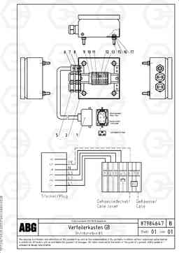 78730 Distributorbox for basic screed VB 30 ATT. SCREEDS 1,5 - 4,0M ABG2820, Volvo Construction Equipment