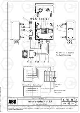 74965 Distributorbox for extension VB 30 ATT. SCREEDS 1,5 - 4,0M ABG2820, Volvo Construction Equipment