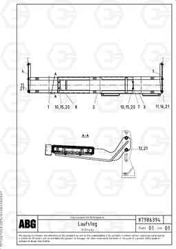80290 Catwalk VB 30 ATT. SCREEDS 1,5 - 4,0M ABG2820, Volvo Construction Equipment