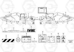 88018 Decal, outer location EW180C, Volvo Construction Equipment