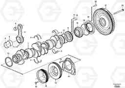 96887 Crankshaft and related parts FB2800C, Volvo Construction Equipment