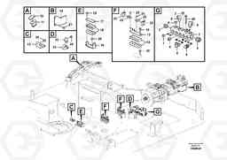 92608 Hydraulic system, control valve to pump FBR2800C, Volvo Construction Equipment