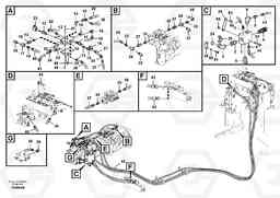 104958 Hydraulic system, control valve to pump FBR2800C, Volvo Construction Equipment