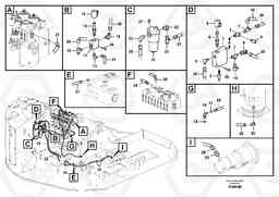 101835 Servo system, pump piping and filter mount. FB2800C, Volvo Construction Equipment