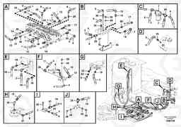 107006 Servo system, control valve piping. EC60C, Volvo Construction Equipment