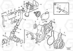 85631 Water pump and thermostat housing FB2800C, Volvo Construction Equipment