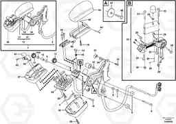 95526 Foldable armrest for two-lever el.hydraulic servo system L350F, Volvo Construction Equipment