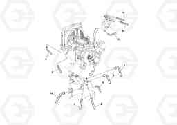 79963 Hydraulic Hoses/Tube Clamp Installation DD14S/DD16 S/N 197600 -, Volvo Construction Equipment