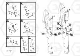 106933 Working hydraulic, hammer and shear for dipper arm EC55C S/N 110001- / 120001-, Volvo Construction Equipment