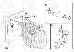 80380 Charge air cooler, plumbing EC140C, Volvo Construction Equipment