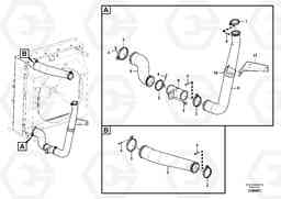 90520 Charge air cooler, plumbing EC240B PRIME S/N 15001-/35001-, Volvo Construction Equipment