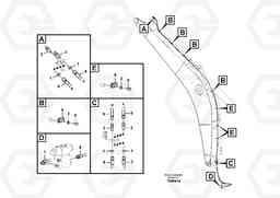 95442 Working hydraulic, slope and rotator on boom EC240B PRIME S/N 15001-/35001-, Volvo Construction Equipment