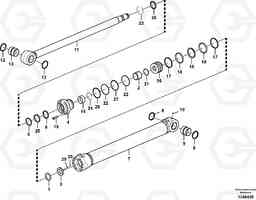 97518 Boom cylinder EC200B PRIME S/N 30001-, Volvo Construction Equipment