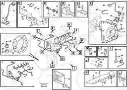 71444 Cable harness, engine EW230C, Volvo Construction Equipment