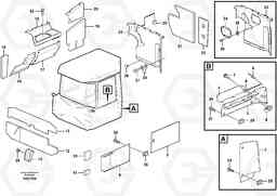 80223 Upholstery and insulation, cab side and climate unit A40E, Volvo Construction Equipment