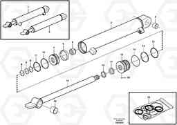 8051 Hydraulic cylinder, tilting MC90B, Volvo Construction Equipment