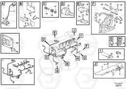 68445 Cable harness, engine ABG8820/ABG8820B ABG8820 S/N 21098-23354 ABG8820B S/N 23355-, Volvo Construction Equipment