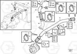 38116 Charge air cooler, plumbing L350F, Volvo Construction Equipment