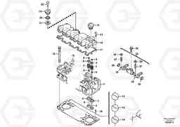 46553 Cylinder head, timing gears L30B TYPE 182, 183, 185 SER NO 3000 -, Volvo Construction Equipment