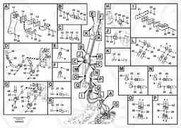 66023 Working hydraulic, dipper arm cylinder on boom. ECR145C, Volvo Construction Equipment