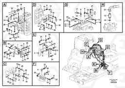 86945 Servo system, control valve piping. EC290B PRIME S/N 17001-/85001- 35001-, Volvo Construction Equipment
