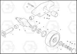 104623 Track Bogie Wheel Assembly PF4410 S/N 197449-, Volvo Construction Equipment