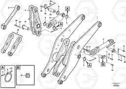66972 Lifting- and tilt cylinder with assembly parts. L220E SER NO 2001 - 3999, Volvo Construction Equipment