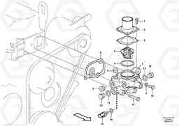 54520 Thermostat housing EC55C S/N 110001- / 120001-, Volvo Construction Equipment